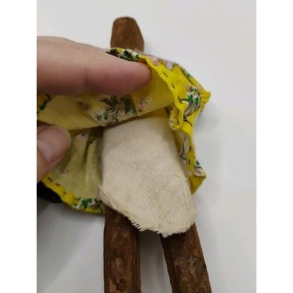 ANTIQUE VTG WOOD CARVED FOLK ART DOLL PRIMITIVE 6" - Picture 11 of 16